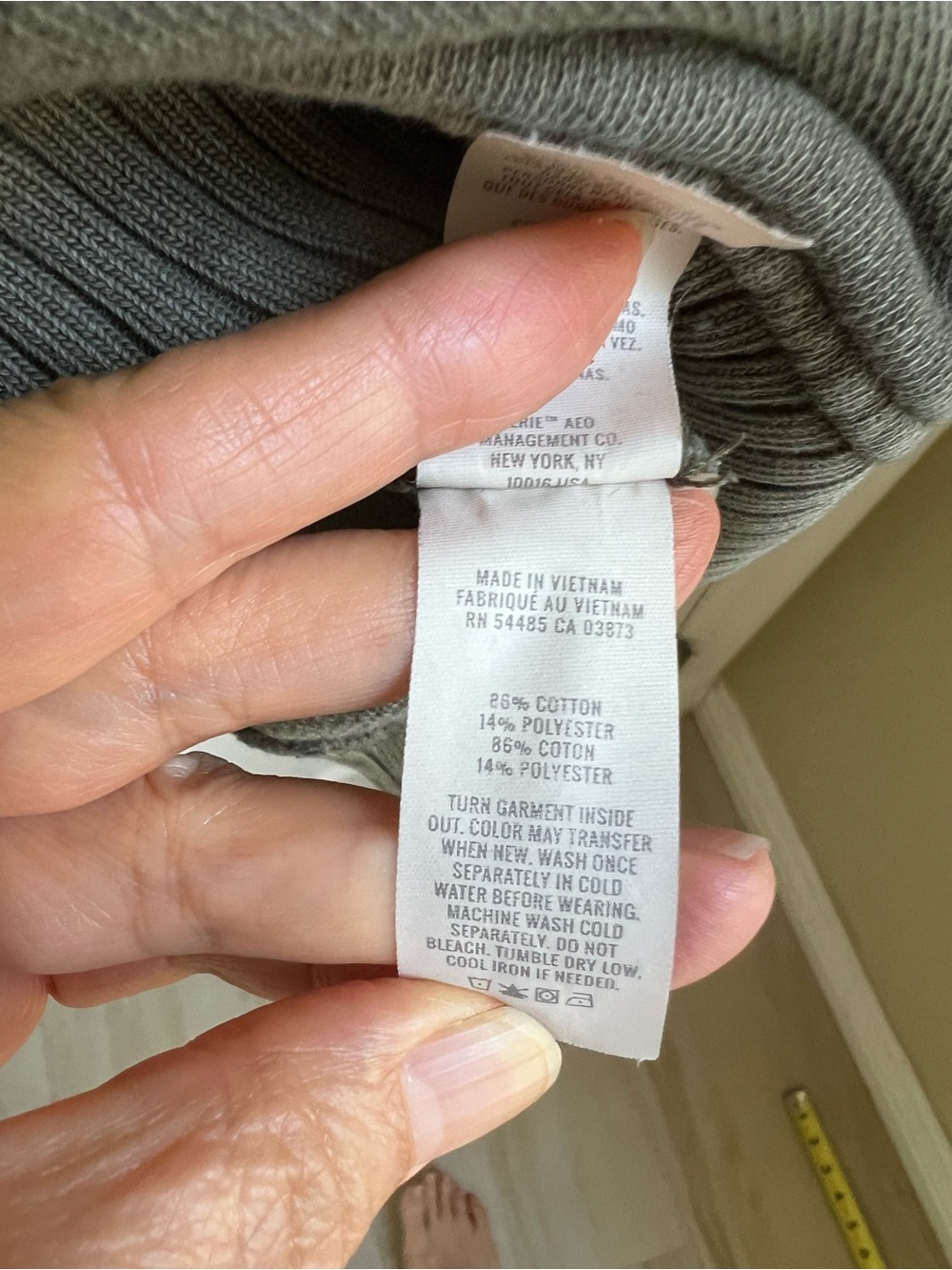 Aerie Half-Zip Sweatshirt in Olive Green - Picture 6 of 8